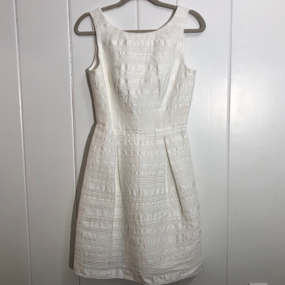 Trina Turk White Textured Dress